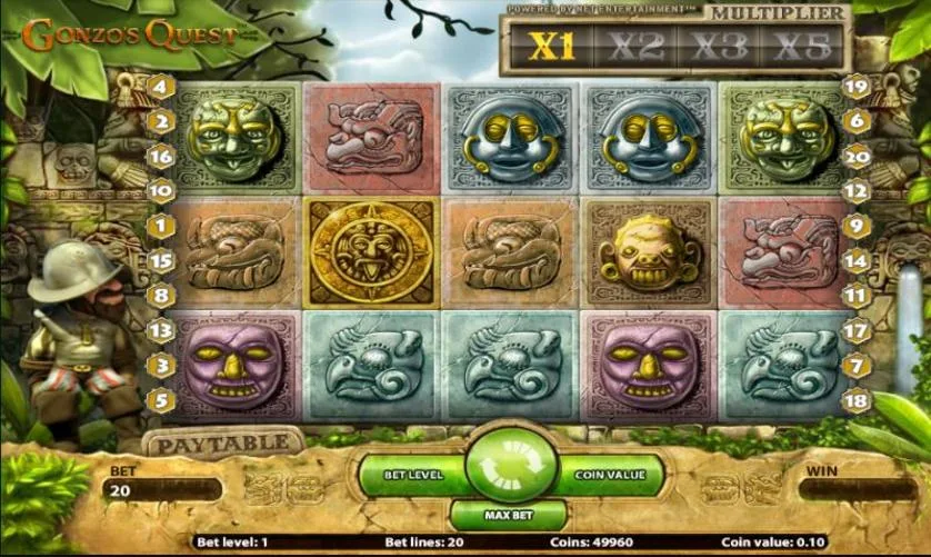 Gonzo's Quest simboli slot